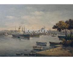 HALİÇ, TEKNELER, BEYAZIT KULESİ, SÜLEYMANİYE CAMİİ. İSMET YURTSEVEN