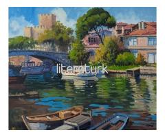 ANADOLU HİSARI GÖKSU DERESİ TABLO [RESSAM FAYSAL ÇAKMAZ]